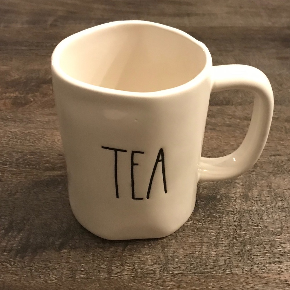 Rae Dunn Artisan Collection by Magenta™️ white ceramic TEA mug